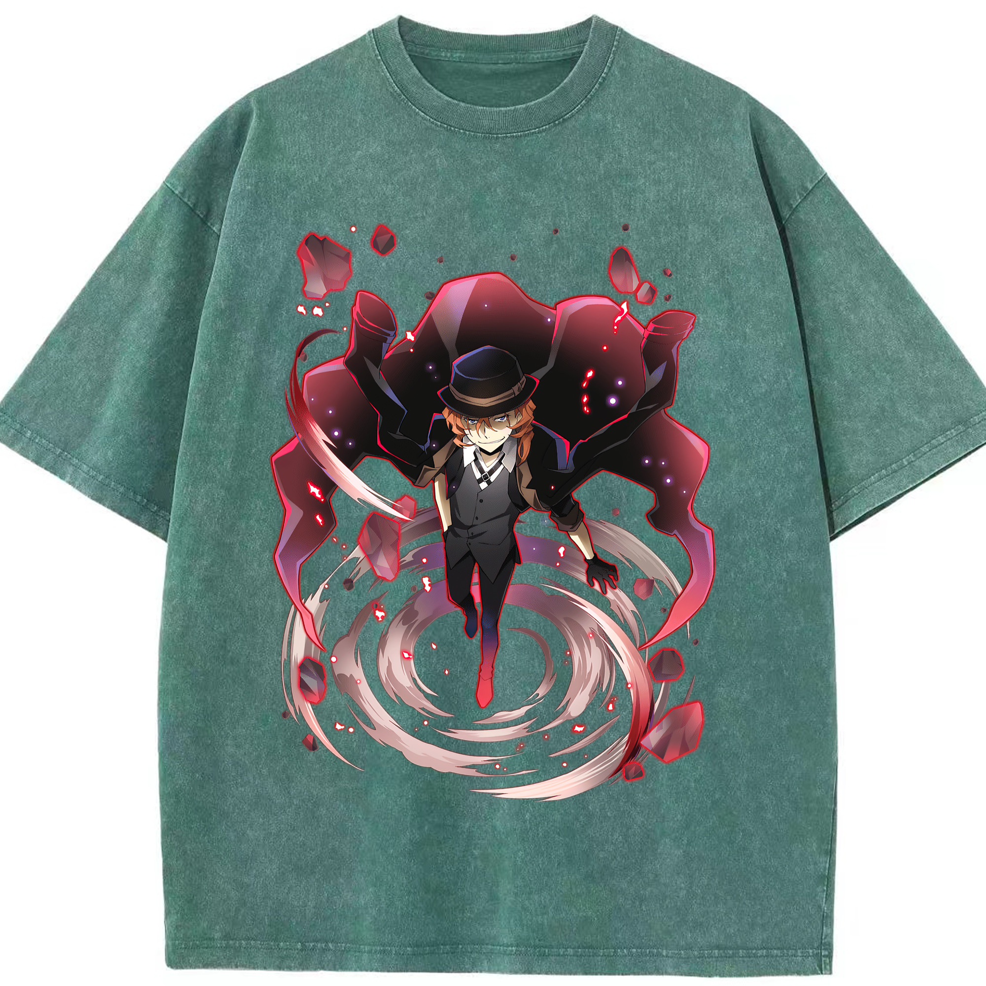 （画像用） 文豪ストレイドッグス Bungo Stray Dogs 綿100% ヴィンテージ風 半袖Tシャツ（フロントプリント）
